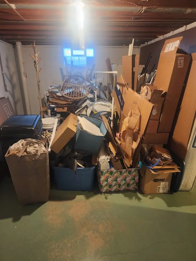 Roll-off dumpster container at job site for 6 Yard Dumpster Rental in Lewisville